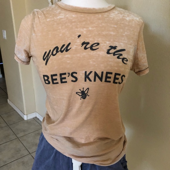 MATE the Label Tops - Size S/M Mate the Label Worn Mustard Tee